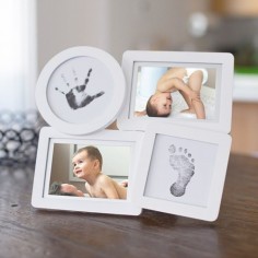 Pearhead - Kit rama foto multipla cu amprente din cerneala pentru manuta si piciorus Pearhead